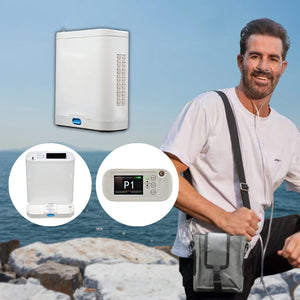 BE12 Tragbarer 1-6L einstellbarer Pulsfluss Sauerstoffkonzentrator mit 5 Stunden Akkulaufzeit, CE zertifiziert