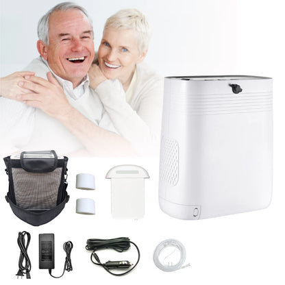 1001S Tragbarer 1–5L Sauerstoffkonzentrator mit kontinuierlichem Durchfluss 2.5 Stunden Akku, CE zertifiziert